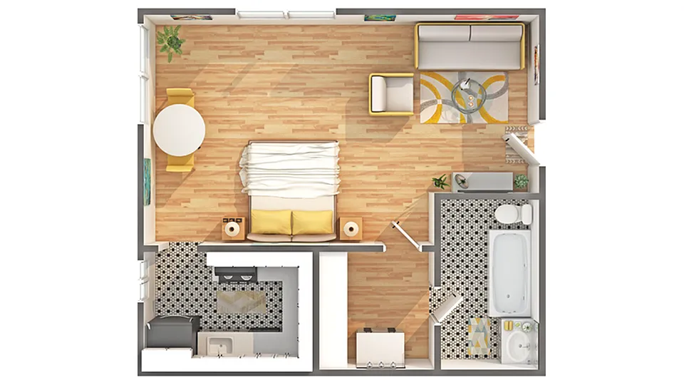 Floor plan Covey Studio