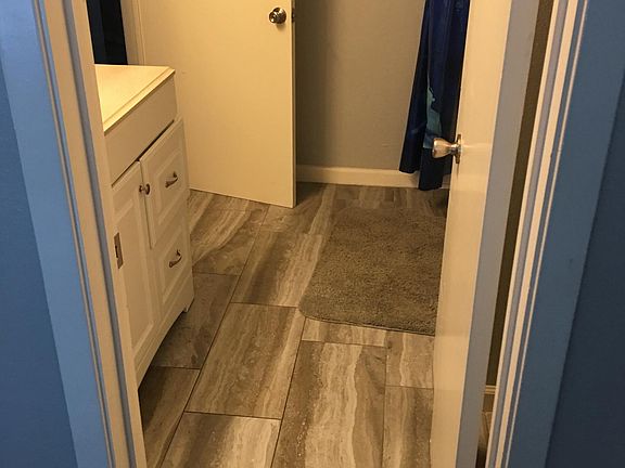 Newly tiled bathroom floor.