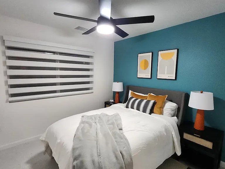 Blackout zebra shades when you need to sleep in