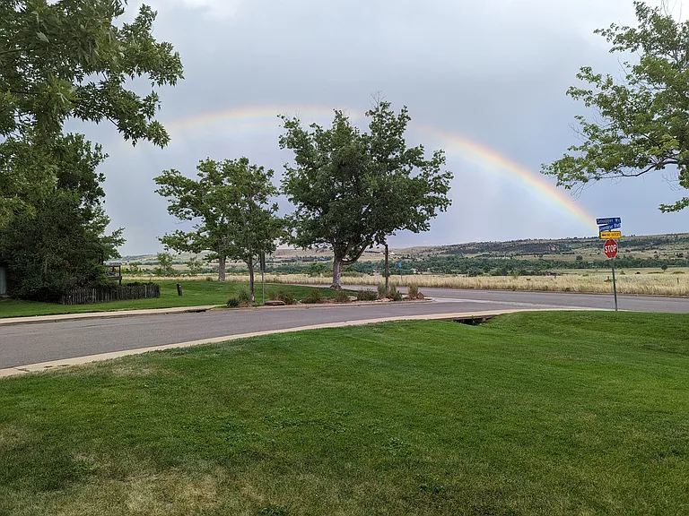 Summer rainbows are a common sight from your backyard.