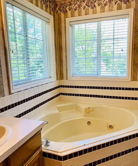 View of master bathroom