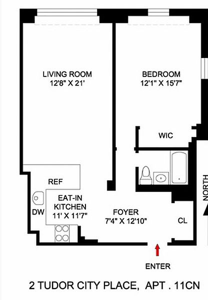 2nd image of 2 Tudor City Pl APT 11CN