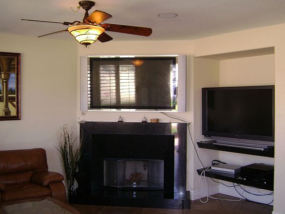 Family Room, Granite Fireplace