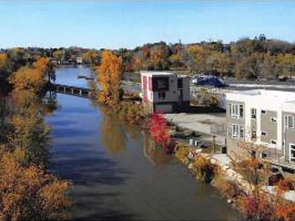 River on the other side of condo