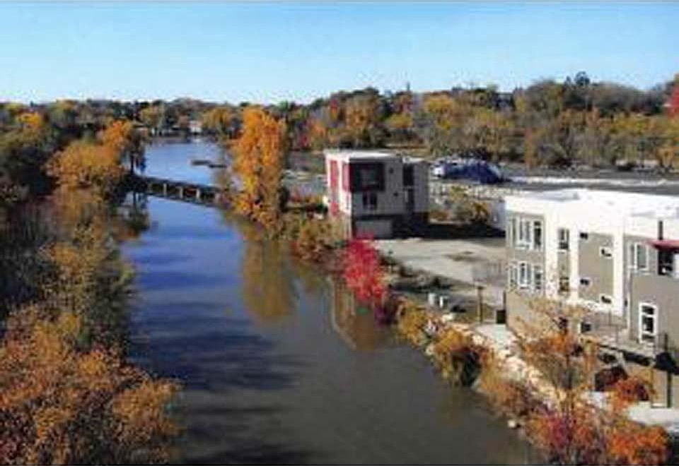 River on the other side of condo