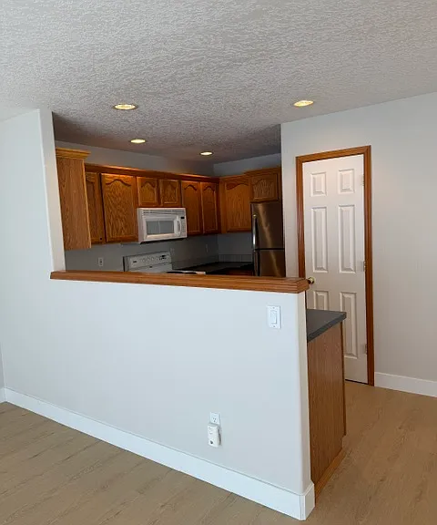 Kitchen with stainless appliances