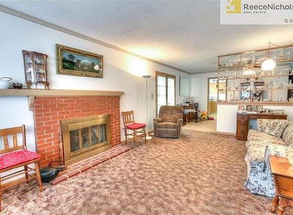 First floor family room with fireplace