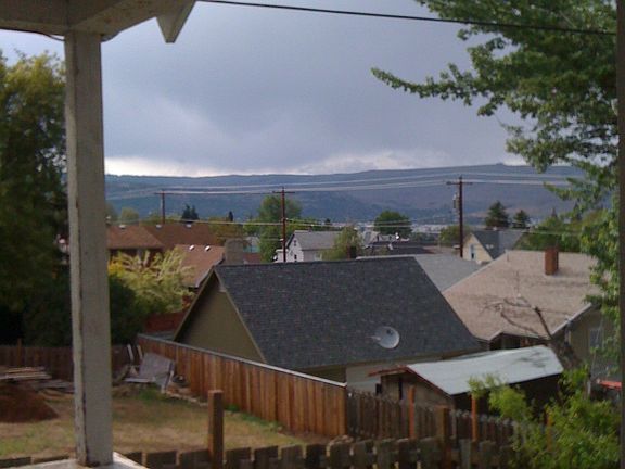 Front porch looking West toward 7 Mile Hill