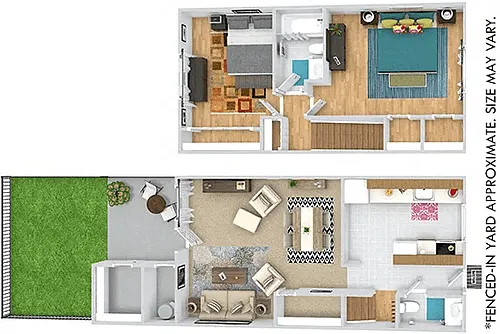Floor plan Oxford Townhome with Yard Upgraded