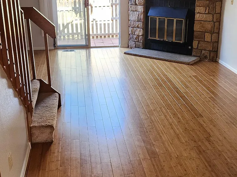 Living room with fireplace