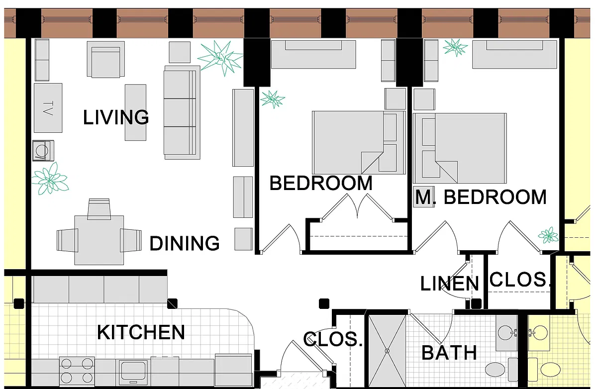 Floor plan 2-Bedroom