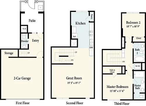 Floor plan The Townhomes - Plan 3