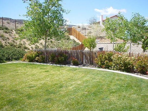 Yard extends out around side