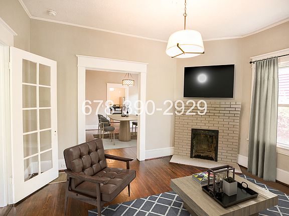 Virtually staged living room
