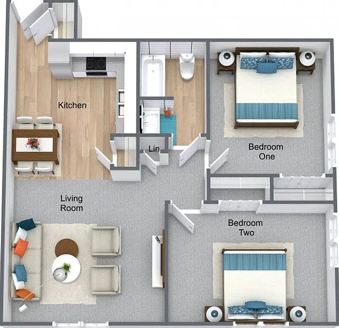 2 bed, 1.0 bath, 800 sqft, $1,295 — Photo 3