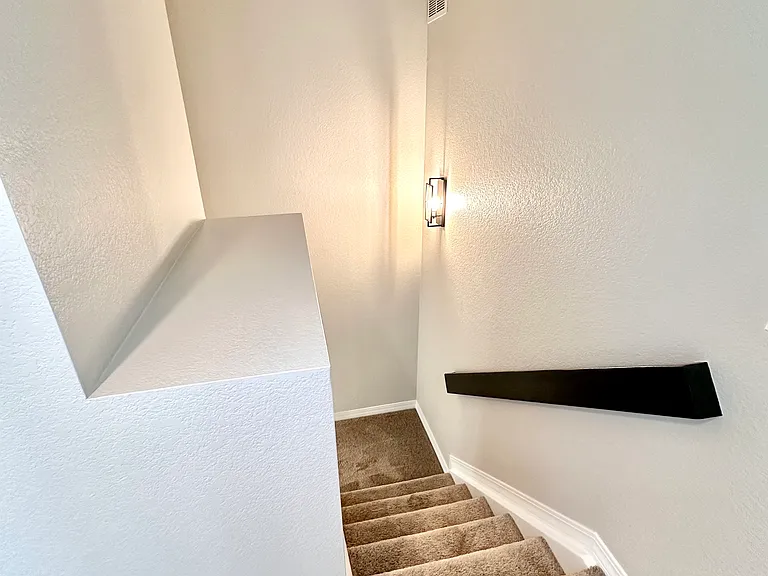 Top of stairs.
