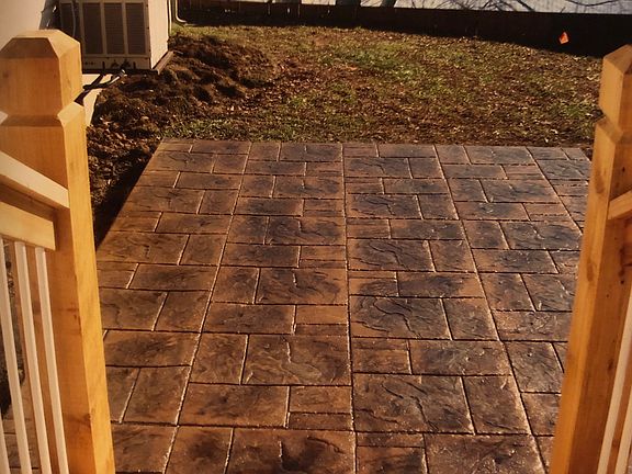 Stamped concrete patio