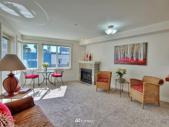 Fireplace with large mantel