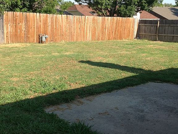 Completely privacey fenced back yard