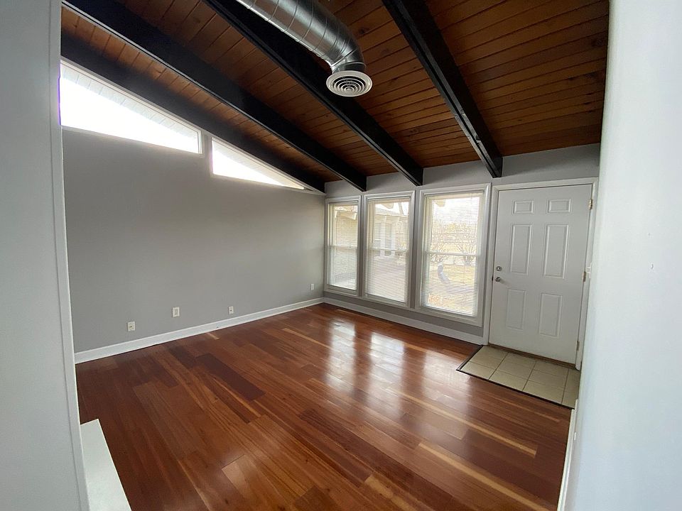 Living Room - Wood Floors, Open Beam Construction