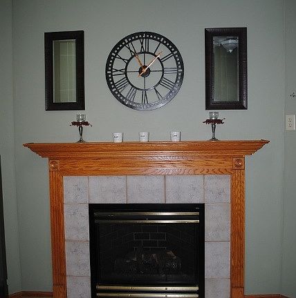 Gas fireplace in family room