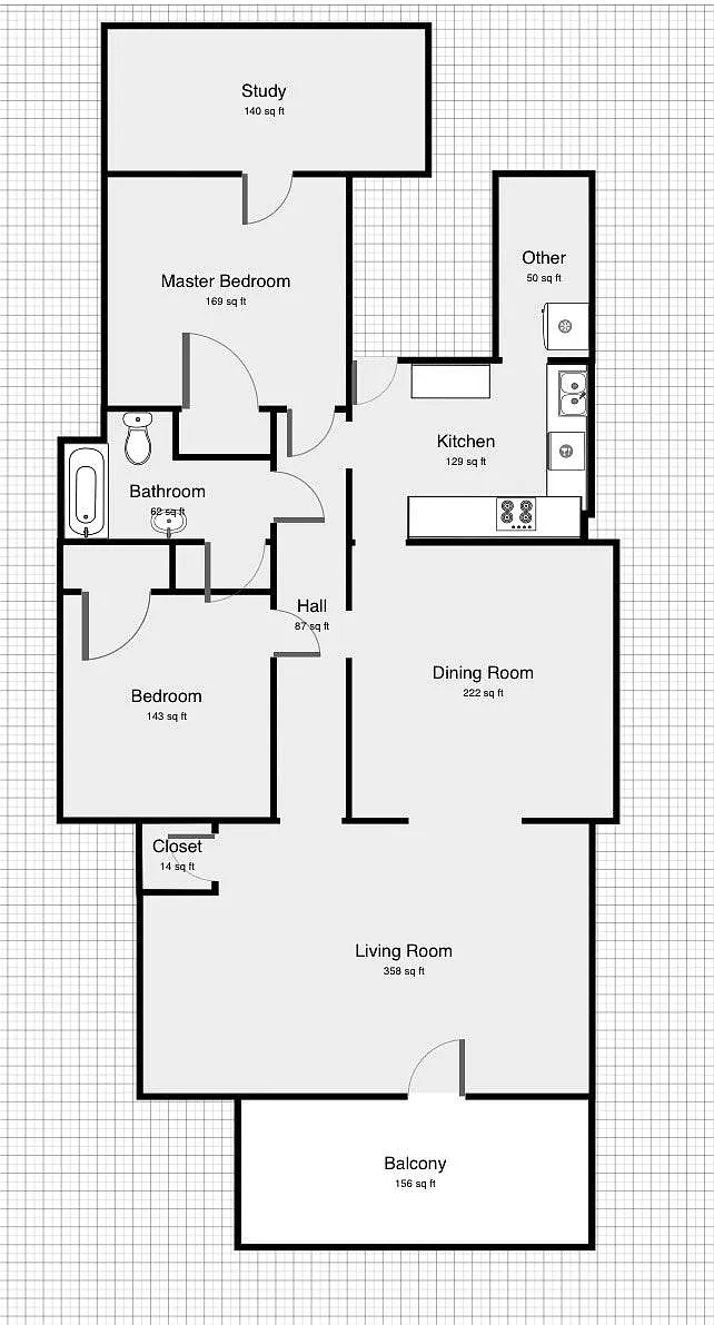 First Floor Layout - 2871 Observatory Ave #1