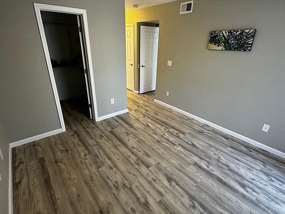 Bedroom with walk in closet