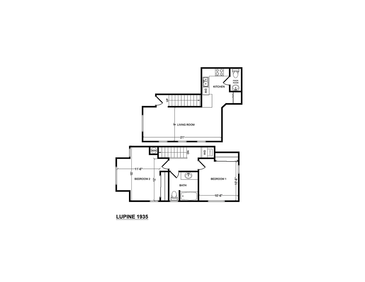Floor plan 2X15
