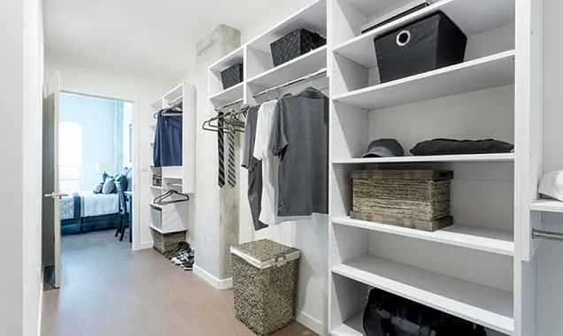 Encore Apartments closet and bedroom
