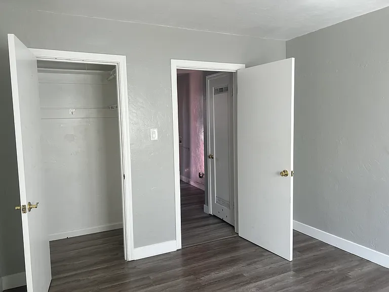 Bedroom and closet to the left