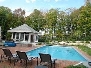 Inground Pools, Cabana, Whirlpool & Outdoor Fireplace