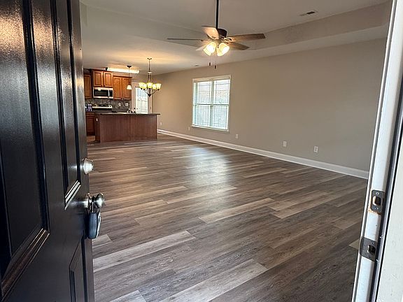 family room with new floors and paint