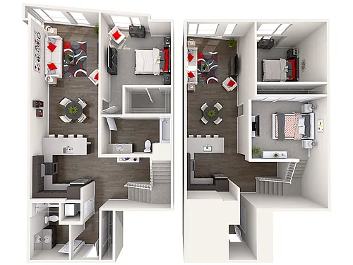 Floor plan CL8 (1x2) + Loft