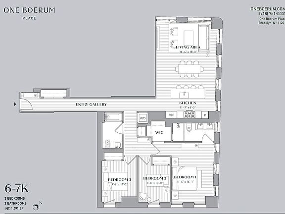 2nd image of 1 Boerum Pl APT 6K