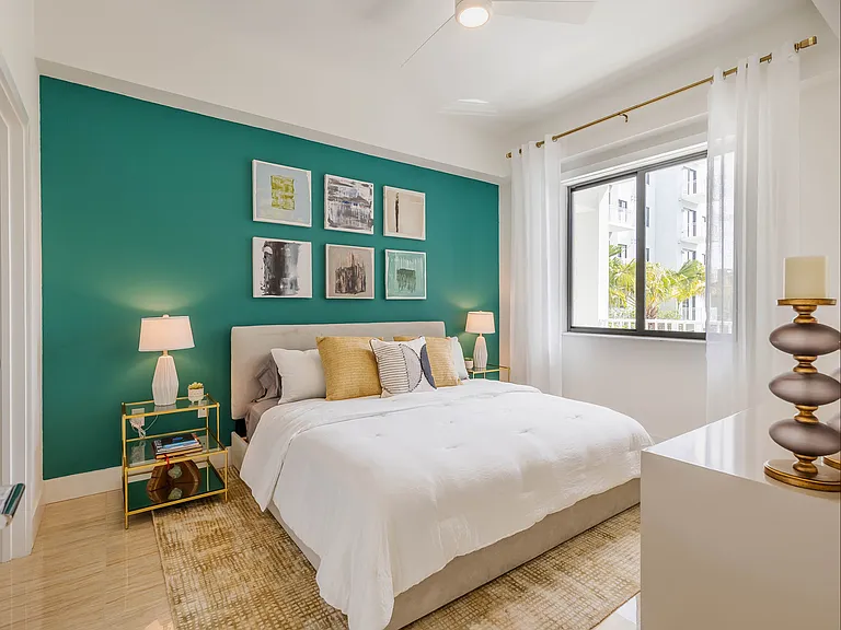 Bedrooms with 10 ft ceilings and natural light