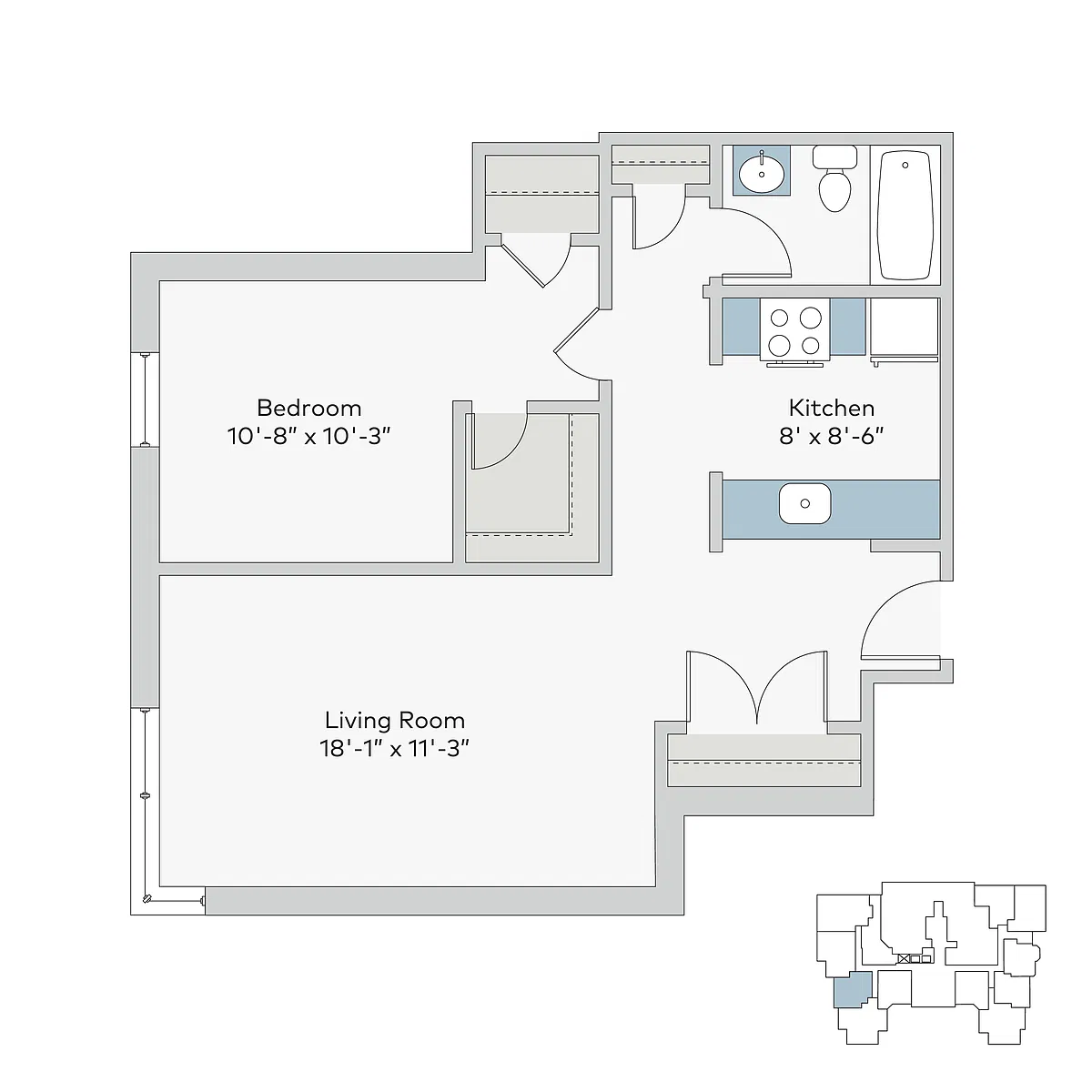 Floor plan mon-1bp