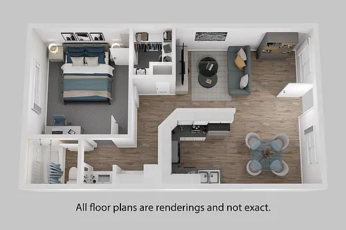 Floor plan One Bedroom + One Bath