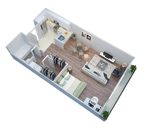 Floor plan Studio - Type B