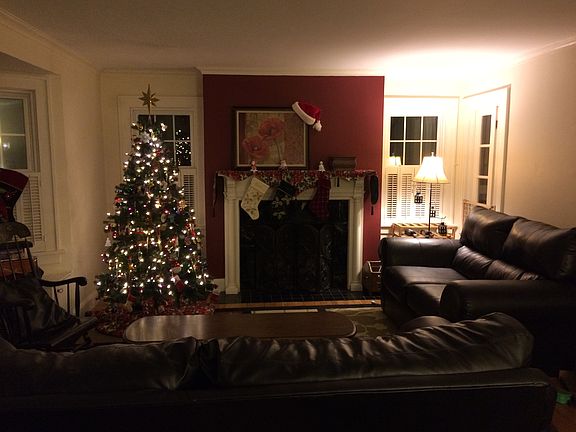 Living room, fireplace view