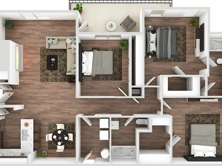 3 Bedroom | 2 Bath | 1436 SF (Attached Garage Available) 3 Bedroom | 2 Bath | 1436 SF (Attached Garage Available)