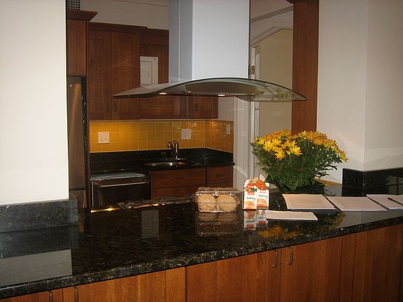 View from main room to kitchen