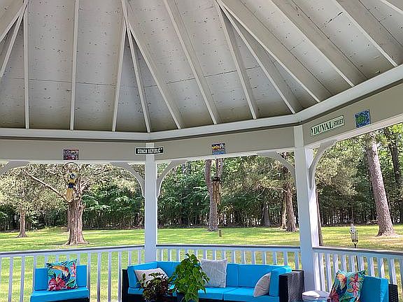 Inside gazebo