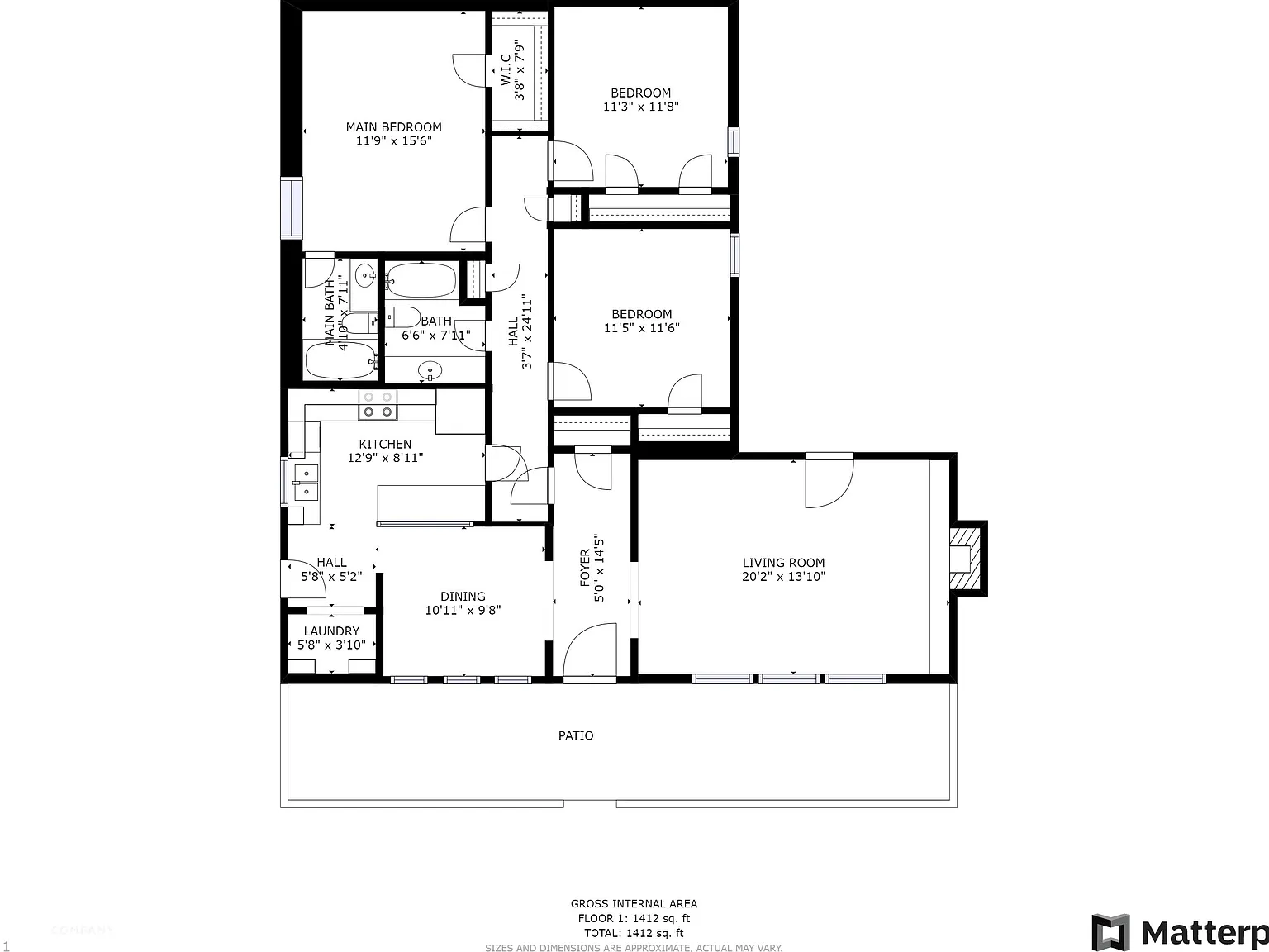 3 bed, 2.0 bath, 1593 sqft, $1,660 — Photo 2