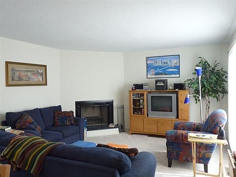 living /dining with fireplace