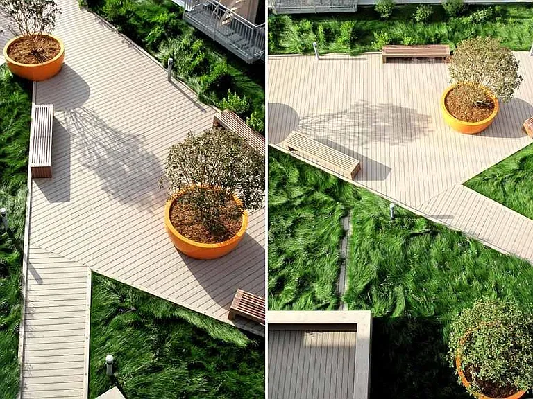 Courtyard aerial view