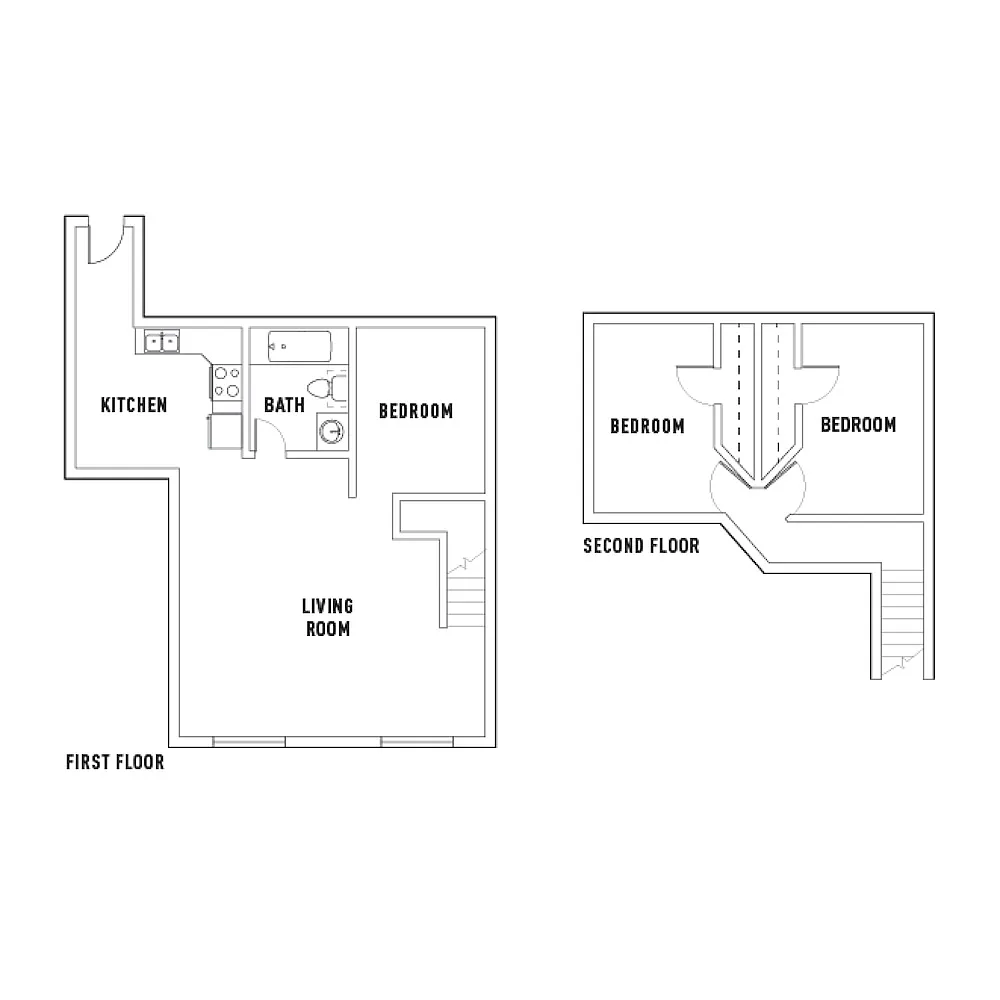 Floor plan 200 Staton Ave 3 Bed 1 Bath - B - Unfurnished