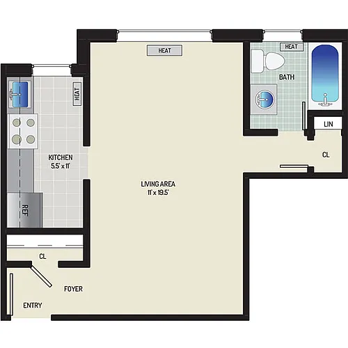 Floor plan Studio