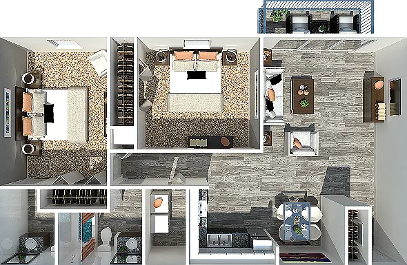 The Magazine
Two Bedroom | One and a Half Bathroom
855-945 Square Feet The Magazine
Two Bedroom | One and a Half Bathroom
855-945 Square Feet