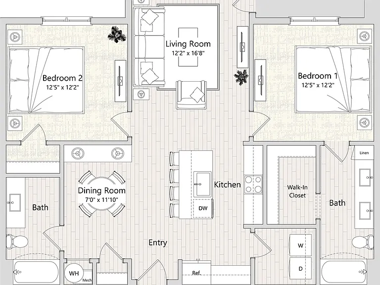 Two Bedroom Two Bedroom