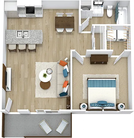 Floor plan 1 Bedroom